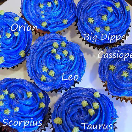 Easy Constellation Cupcakes