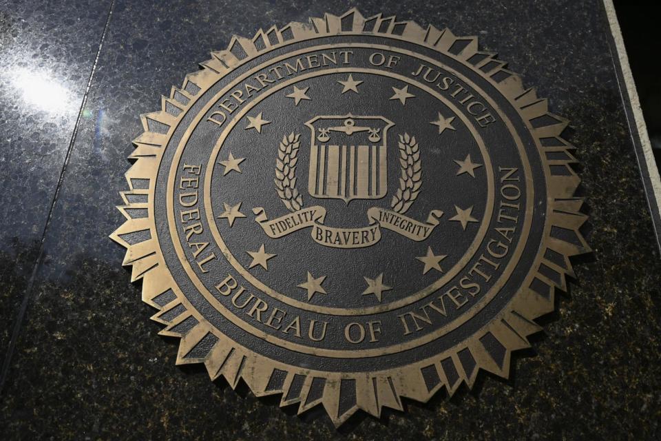 PHOTO: The seal for the Federal Bureau of Investigation is seen on the headquarters building, July 3, 2023, in Washington. (Anadolu Agency via Getty Images)