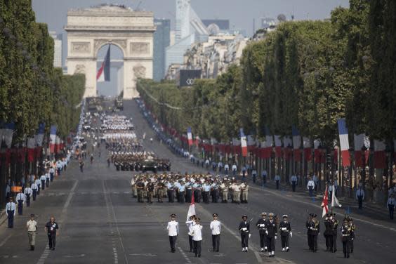 Bastille Day celebrations in Paris last year (EPA)