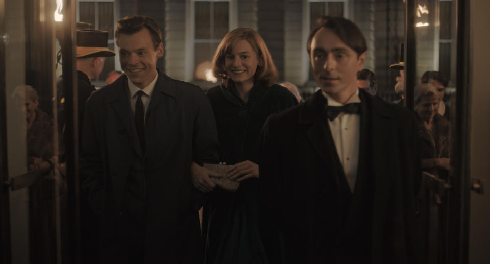 (L-R) Harry Styles, Emma Corrin and David Dawson - Credit: Prime Video