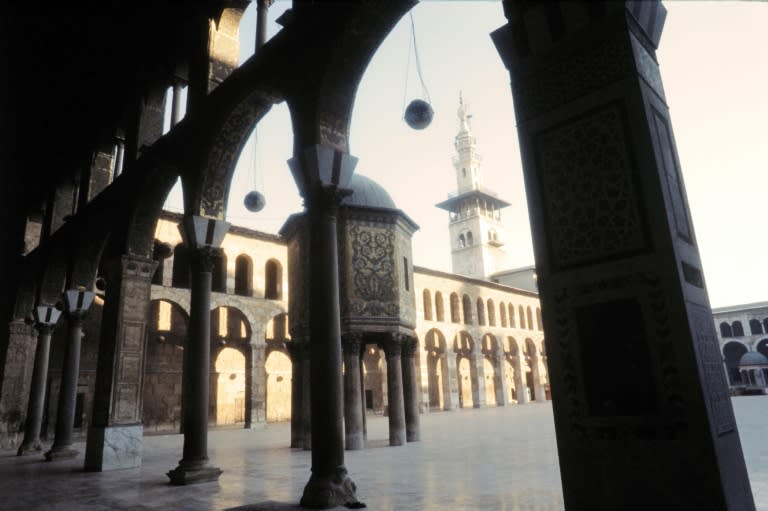 The Umayyad Mosque in the old city of Damascus