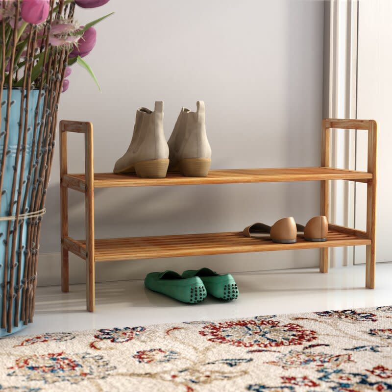 2 Tier 8 Pair Shoe Rack