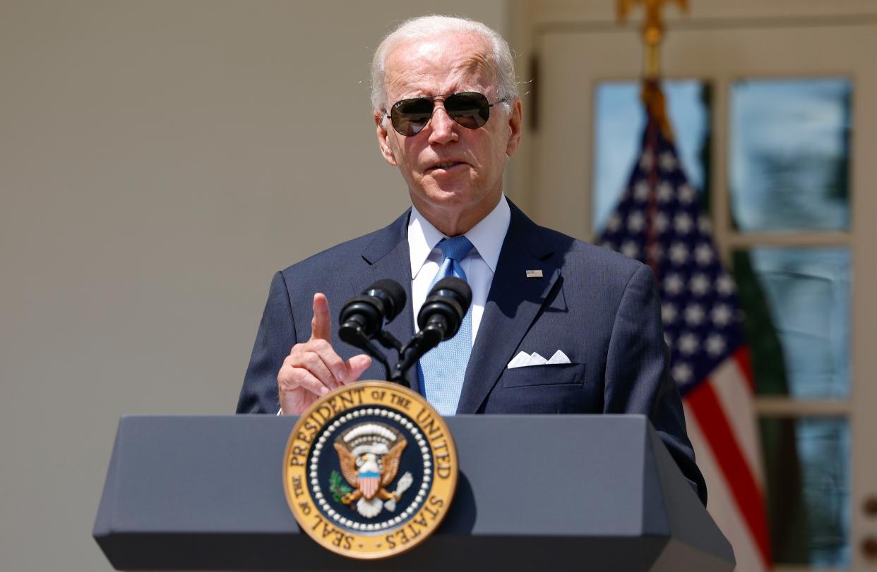 President Biden delivers remarks on COVID-19 in the Rose Garden at the White House on July 27, 2022 in Washington, D.C. 