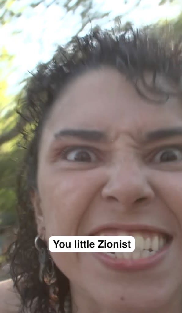 Another protester called her a “little Zionist.” Instagram/@noacochva