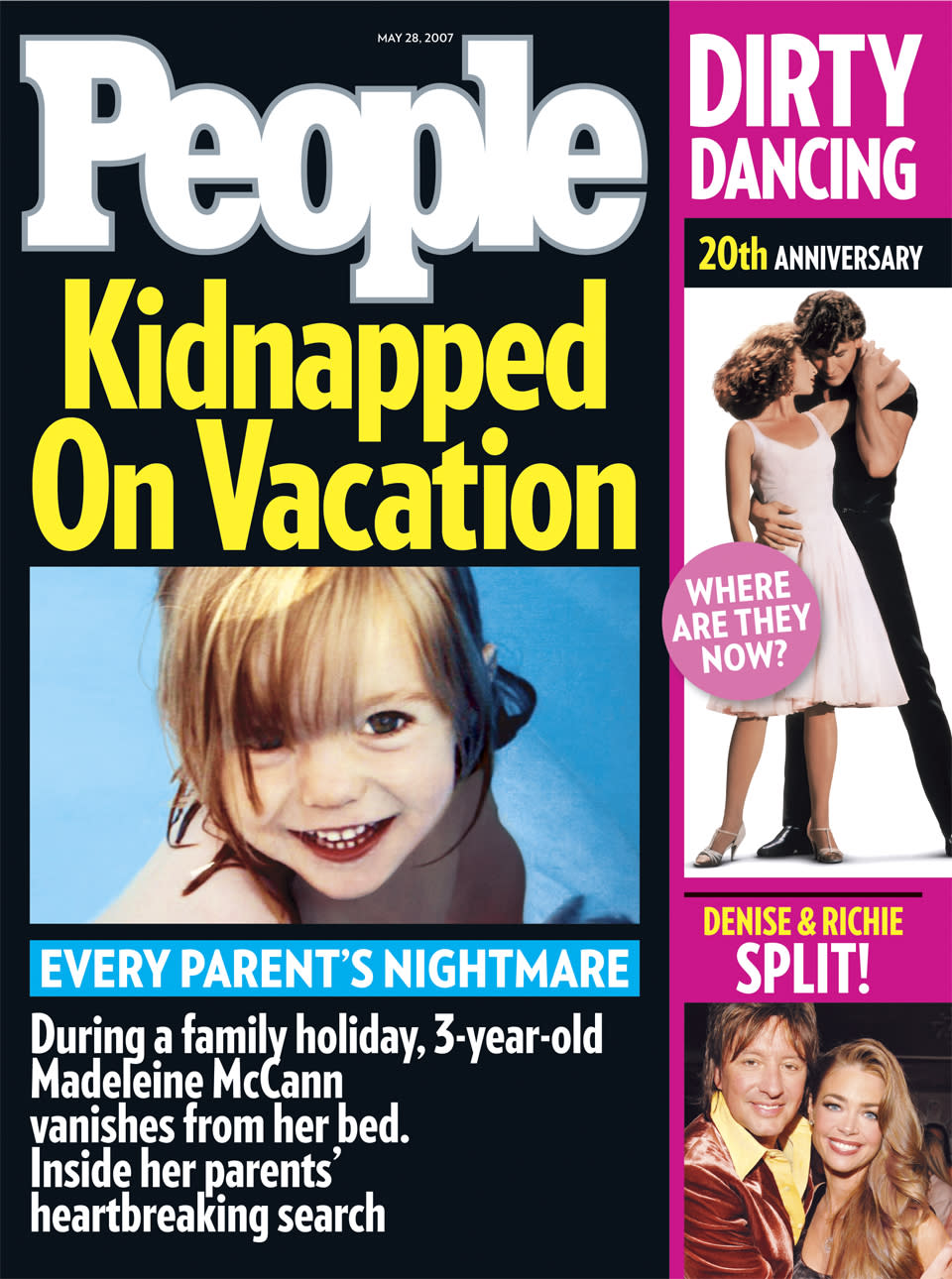 <p>During a family trip to a resort in Portugal in 2007, Kate and Gerry McCann went out to dinner with friends, leaving their three sleeping children in their beds in their rented apartment, just 180 feet away. An hour and a half later, when Kate checked on the children, she discovered that her 3-year-old daughter, Madeleine, was missing. Portuguese authorities initially accused the British couple of being responsible for her disappearance, the mystery of which has deepened in the intervening years. She has never been found.</p>