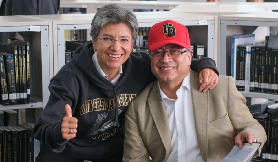 Claudia López y Gustavo Petro