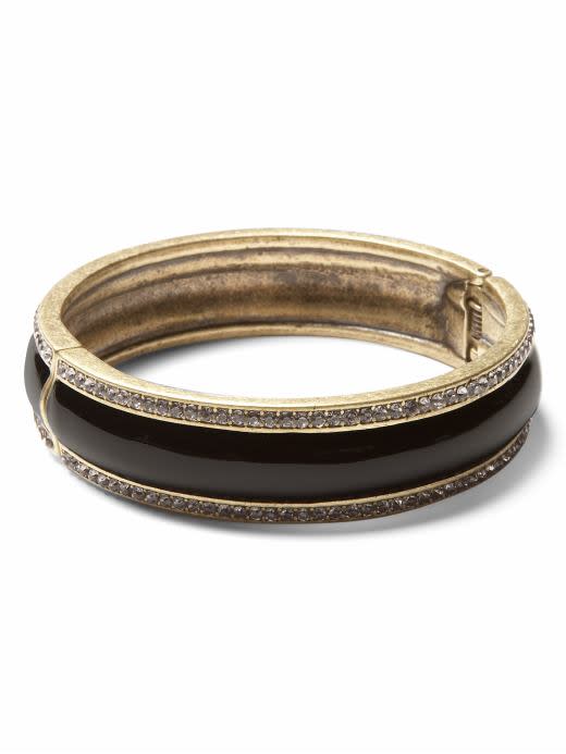 Enamel stone bangle, $39