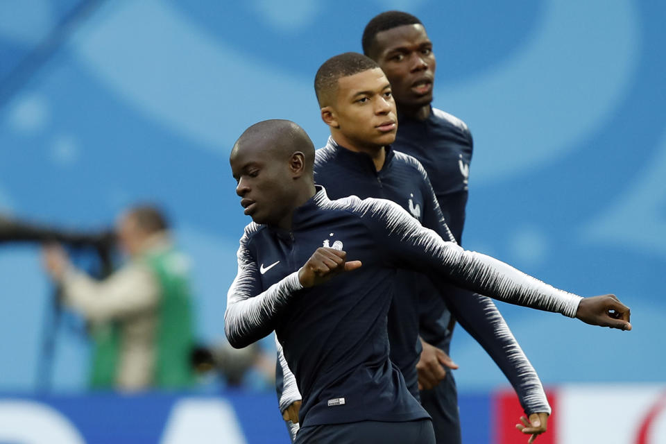 N’Golo Kante, Kylian Mbappe and Paul Pogba are France’s three top 2018 World Cup Golden Ball candidates. (Getty)