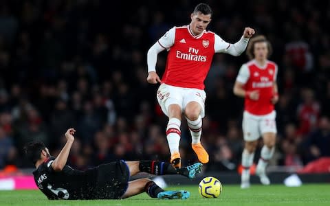 Granit Xhaka in action for Arsenal - Credit: getty images