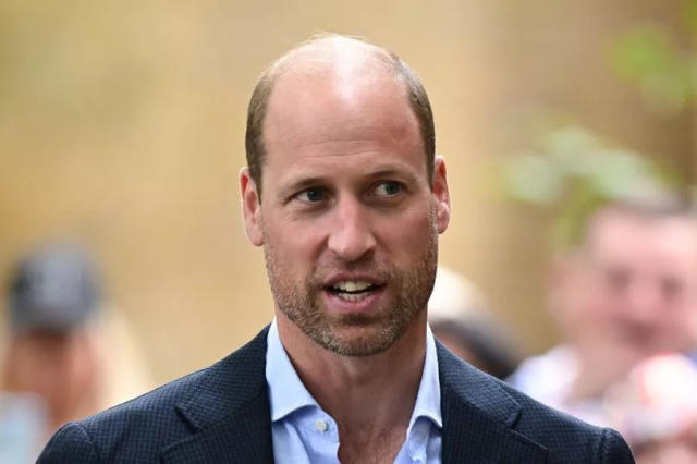 Prince William shows off smooth new look as he return to work with beard,  tan and sharp outfit