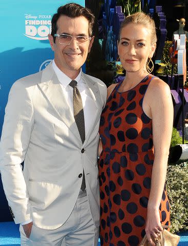 <p>Jason LaVeris/FilmMagic</p> Ty Burrell and Holly Burrell attend the premiere of "Finding Dory" on June 8, 2016 in Hollywood, California.