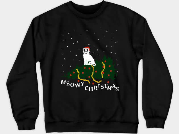 'Meowy Christmas' Crewneck Sweatshirt