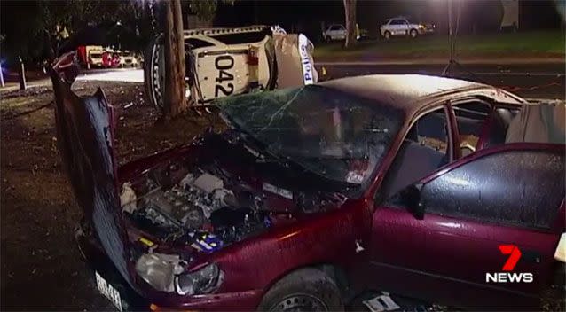 The crash scene in Melbourne. Source: 7News