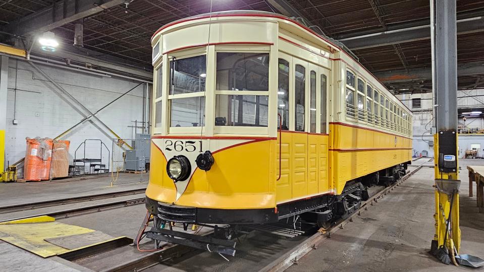 Public Service's trolley car, No. 2651, was in a sad state of repair when it came into the hands of the Liberty Historic Railway, Inc. nonprofit in 2001. Over two decades, it has slowly received a roughly $350,000 makeover in preparation for a next chapter.