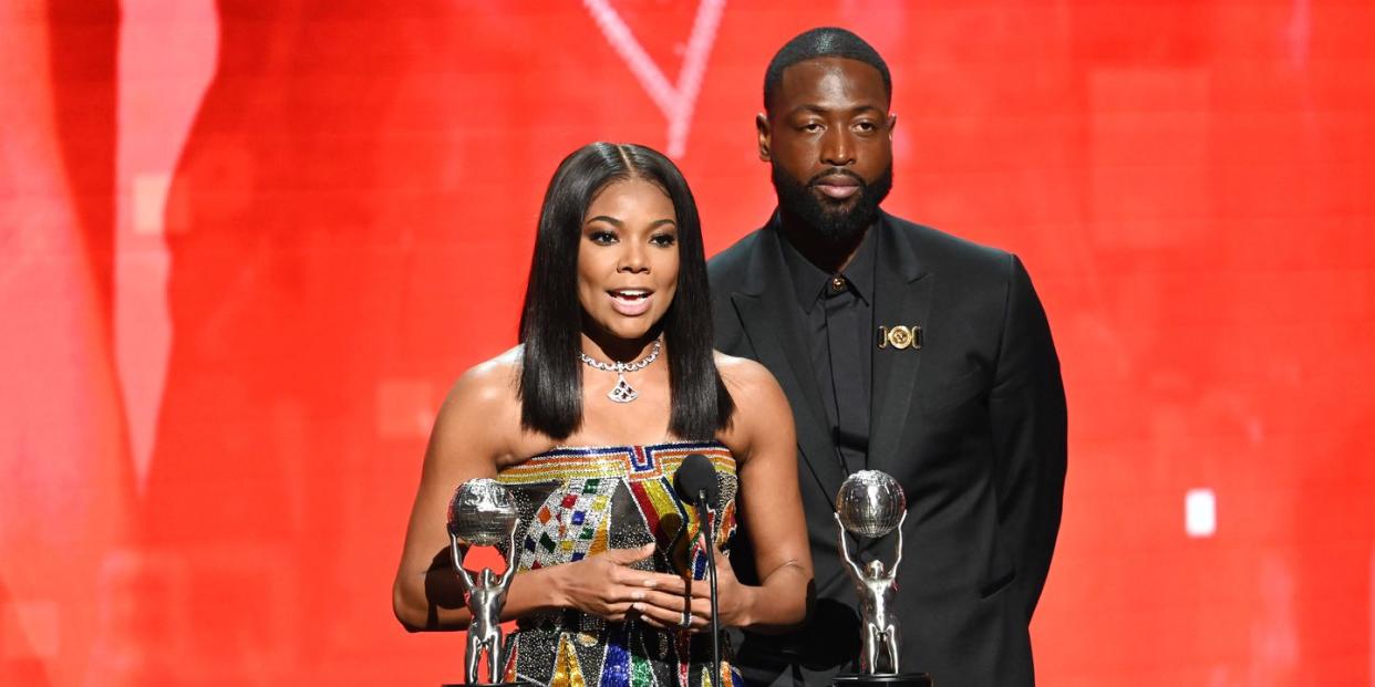 gabrielle union and dwyane wade at the 54th naacp image awards held at the pasadena civic auditorium on february 25, 2023 in pasadena, california photo by gilbert floresvariety via getty images