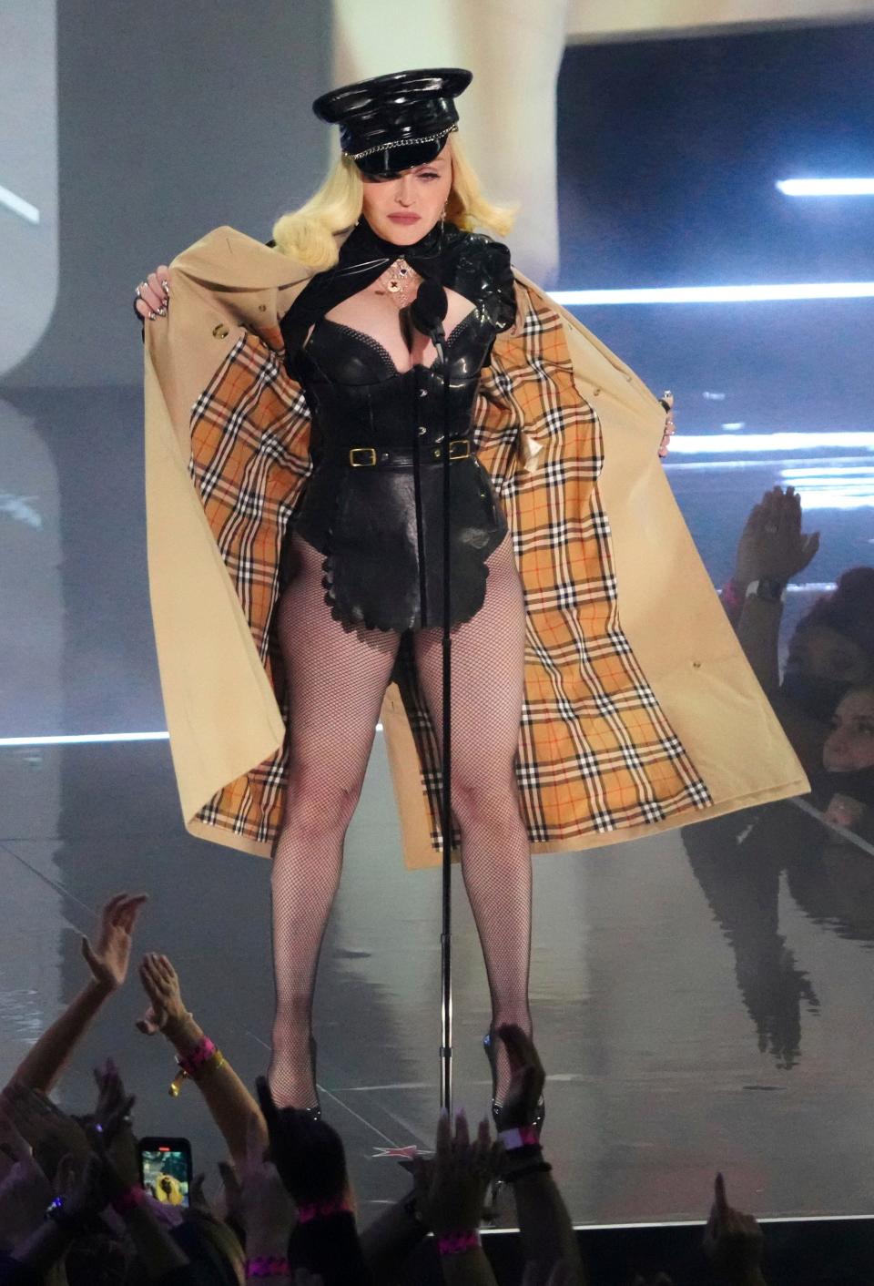 Madonna shown performing at the MTV Video Music Awards at Barclays Center on Sept. 12, 2021, in New York.