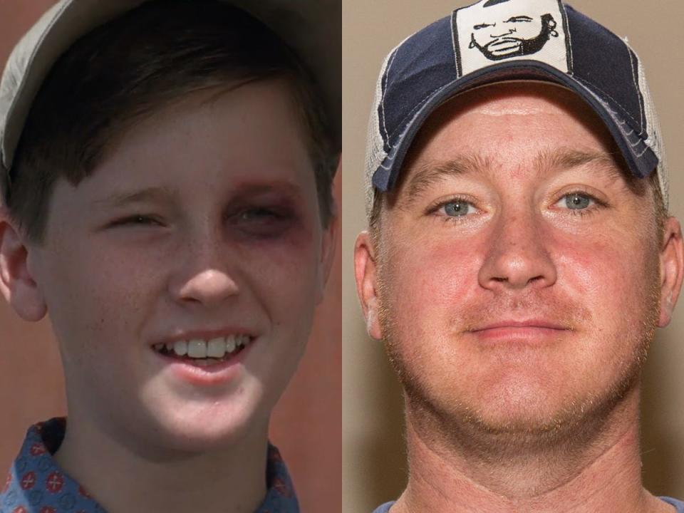 (left) scotty smalls from the sandlot (right) tom guiry at the sandlot reunion in 2019