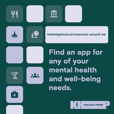 Find an app for any of your mental health and well-being needs (CNW Group/Kids Help Phone)