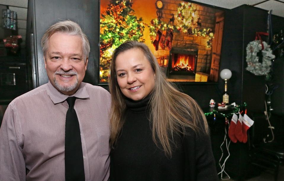 Aurora couple Ken and Lisa Ilg, the new owners of The President's Lounge, have transformed the bar into The Reindeer Room for the holiday season in Akron's Ellet neighborhood.