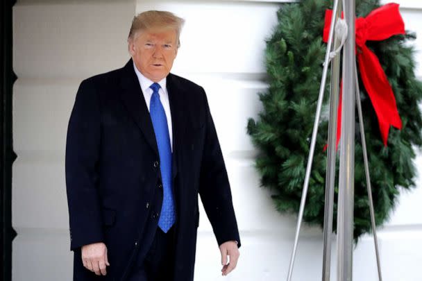 PHOTO: President Donald Trump walks out of White House, Dec. 02, 2019, in Washington. (Chip Somodevilla/Getty Images)