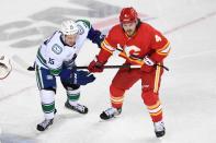 NHL: Vancouver Canucks at Calgary Flames