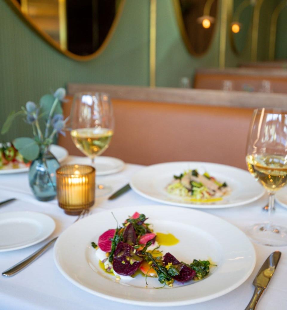 A roasted beet salad is served at Felice restaurant in downtown West Palm Beach.