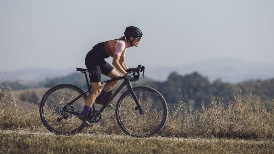  2024 Merida Silex being ridden in the countryside. 