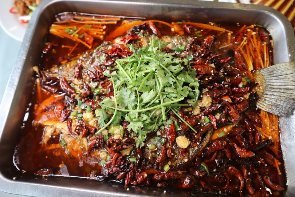 Five Star HK-Style Handmade Dimsum - mala fish closeup