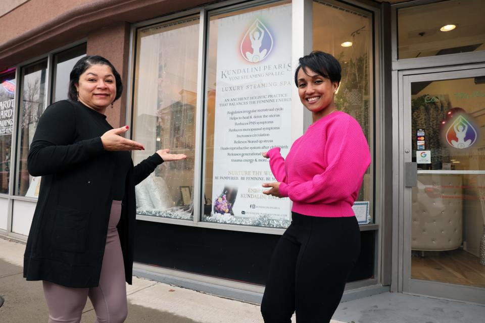 Kundalini Pearls Yoni Steaming Spa co-owners, from left, Maria Ramso and Djara Hampton on Thursday, Jan. 19, 2023.