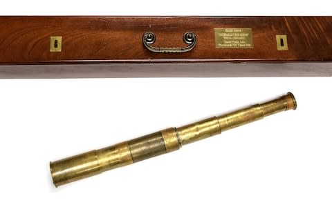 The brass telescope was withdrawn from sale following the bogus claim - Credit: Hansons/BNPS