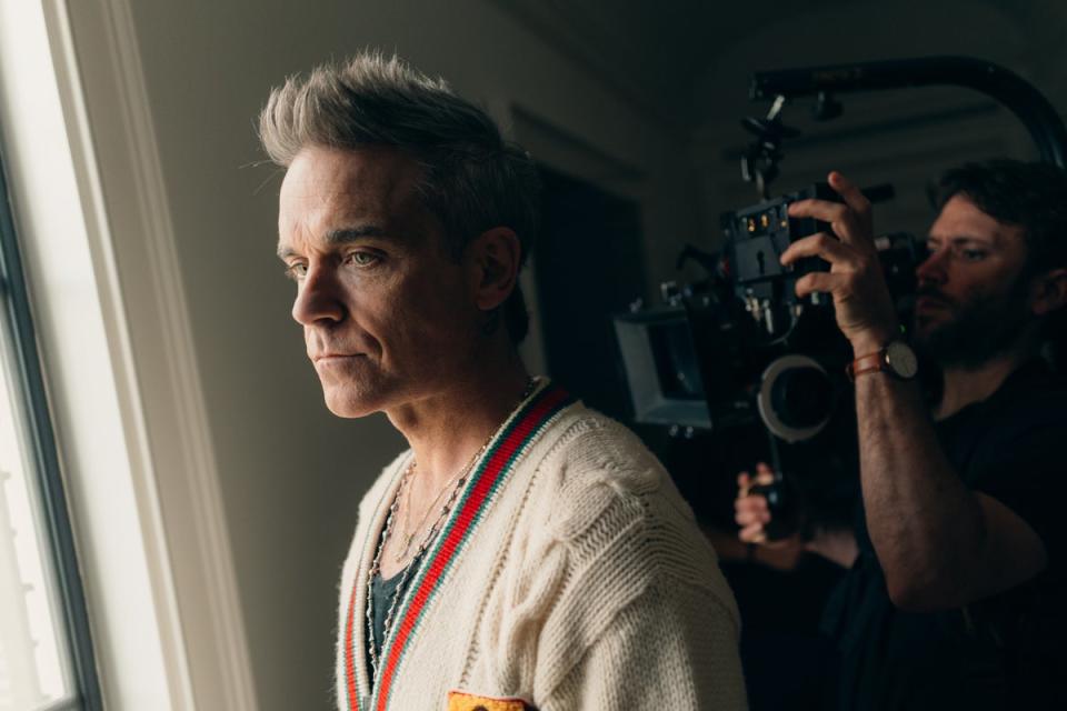 Take that: Robbie Williams is at the centre of a new self-titled Netflix docuseries (Netflix)