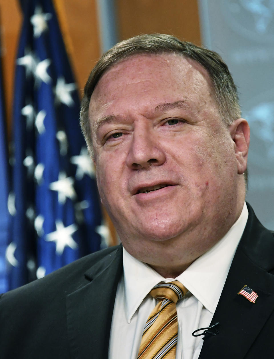 Secretary of State Mike Pompeo speaks during a press conference at the State Department, Wednesday, June 24, 2020 in Washington. (Mandel Ngan/Pool via AP)