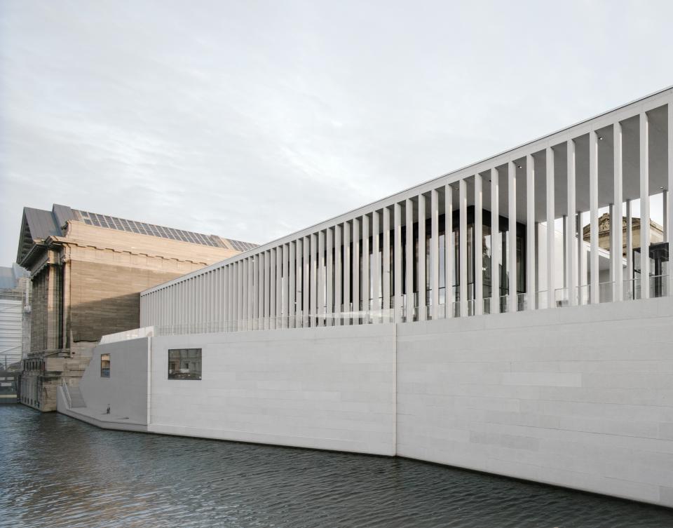 The museum sits along the Spreekanal, a body of water that cuts through Berlin.