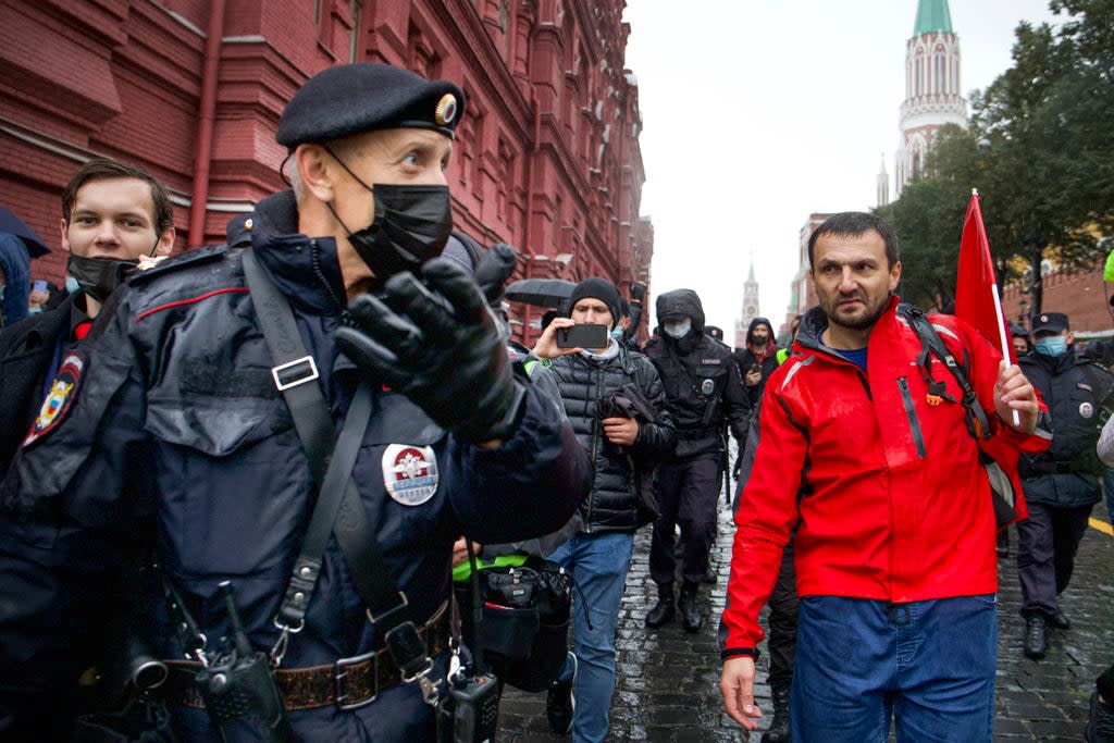 Russia Election Protest (Copyright 2021 The Associated Press. All rights reserved.)