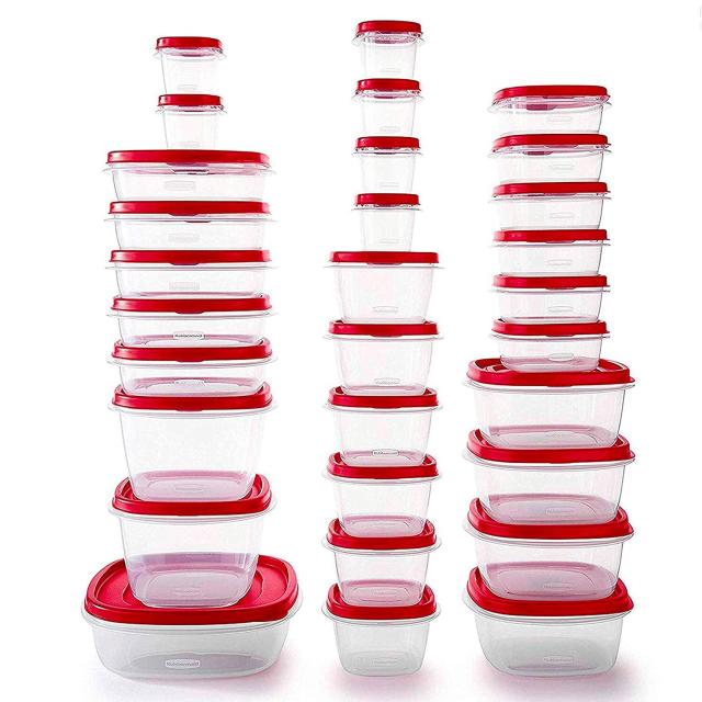 Meal Prep Haven Stackable 3 Compartment Food Containers with Lids Set of 7