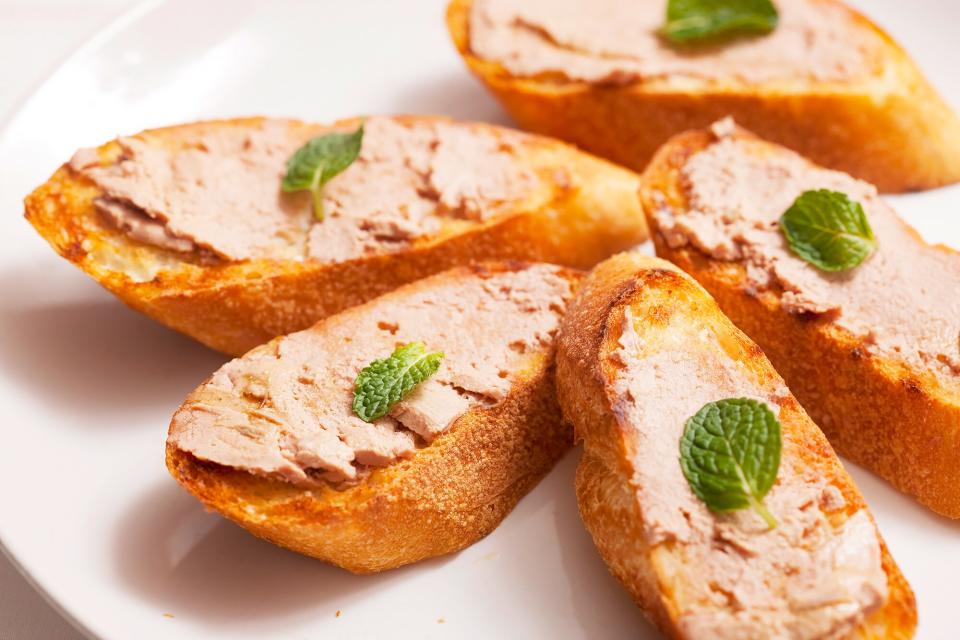 Toast with foie gras