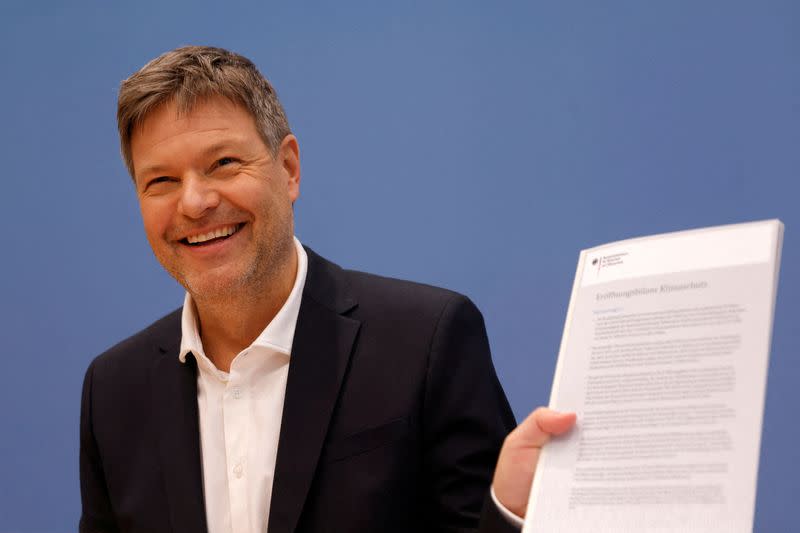 German Economy and Climate Protection Minister Habeck attends a news conference, in Berlin