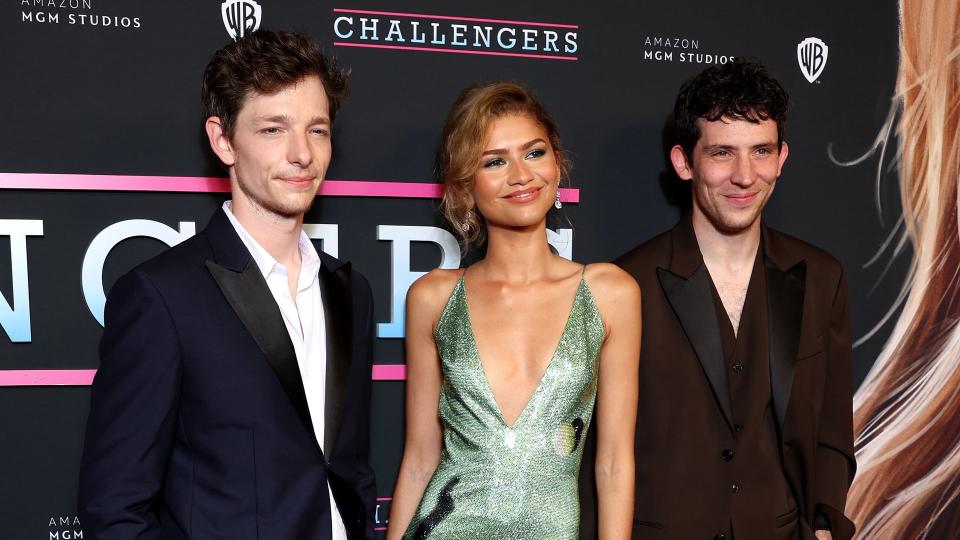 Mike Faist, Zendaya and Josh O'Connor attend the Australian premiere of "Challengers" at the State Theatre on March 26, 2024 in Sydney, Australia