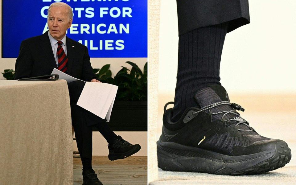 Biden in his 'exercise' shoes