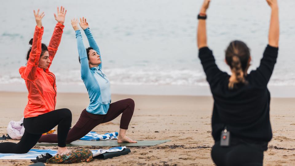 Yoga on the beach