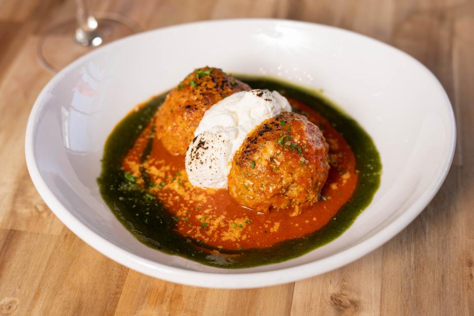 Nonna's, which is local restaurateur and chef Kyle Greene's sixth restaurant on the Treasure Coast, opened Aug. 14, 2023, in Jensen Beach. Its Italian menu includes Nonna's signature meatballs, served with marinara, ricotta and pesto.