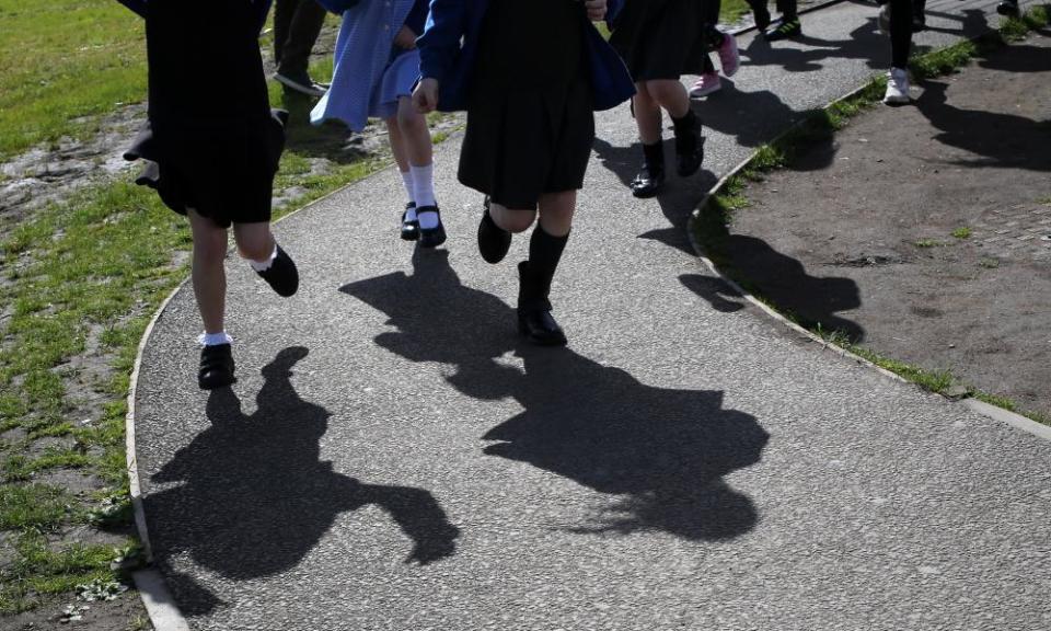 Pupils at St Ninians primary school in Stirling.