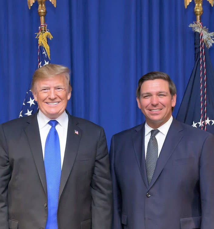 Then President Trump and Gov. Ron DeSantis (Florida Governor’s Office photo)