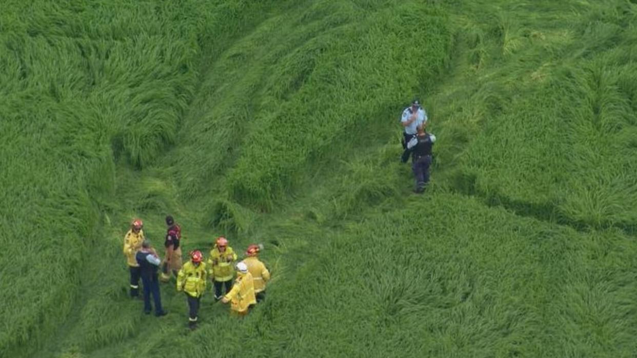 A pilot is believed to be on board during the time of the crash. Photo: 9 News