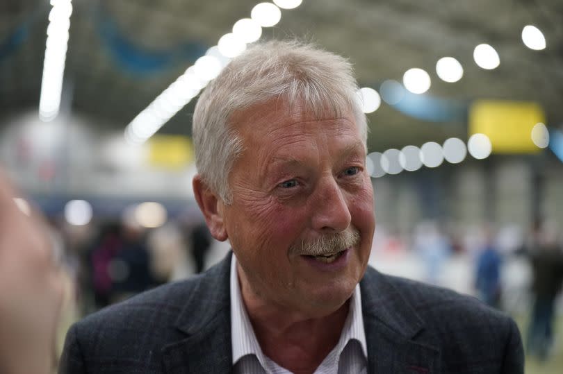 East Antrim MP Sammy Wilson at the count centre