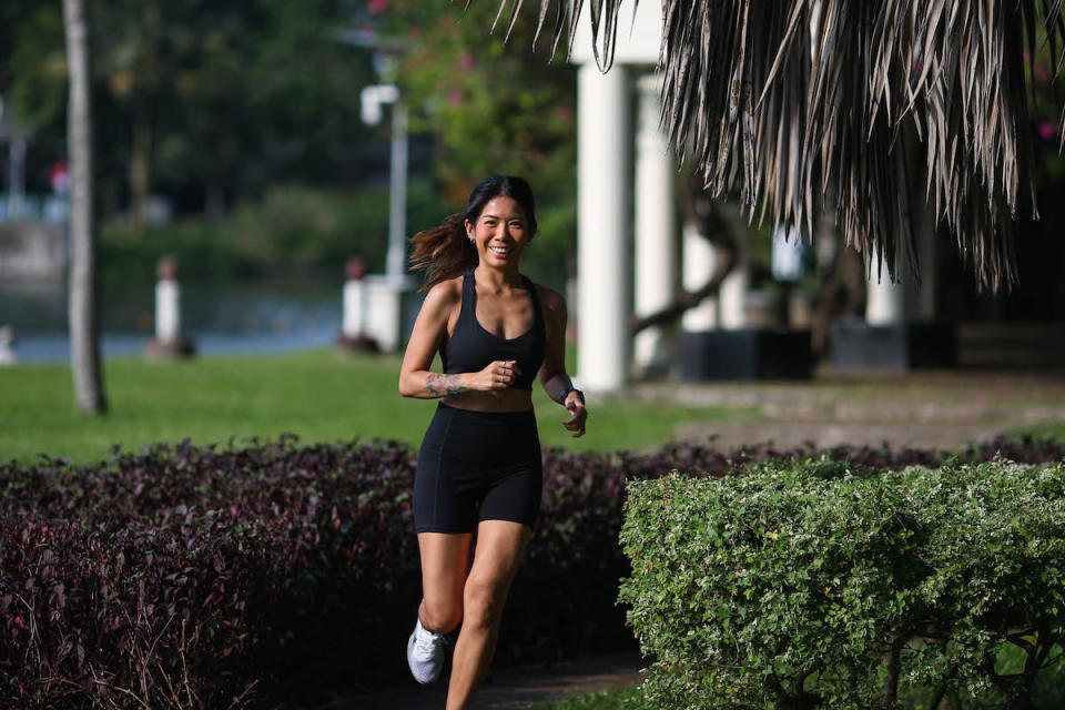 Priscilla is focusing on doing a half-marathon at the Great Eastern Women's Run in October.