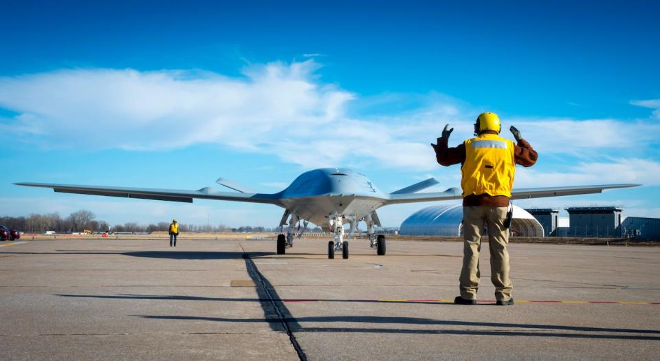 Navy Boeing MQ-25 refueling drone tanker