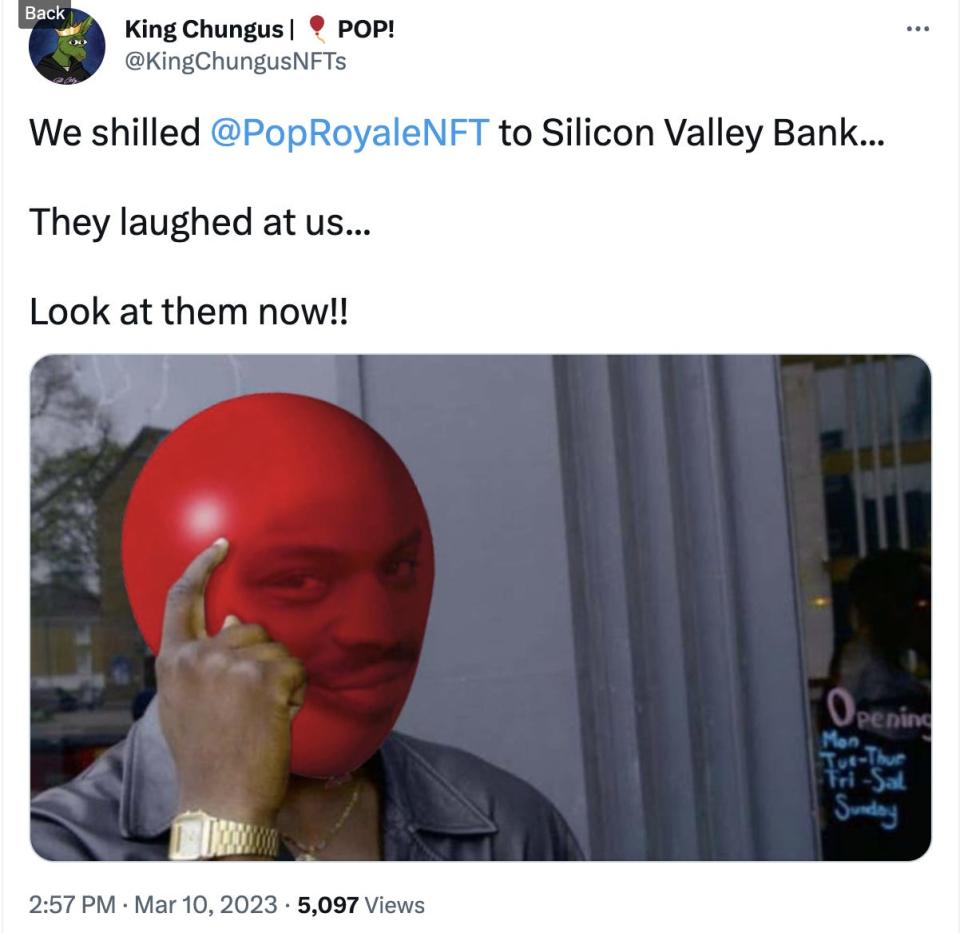 Meme following Silicon Valley Bank