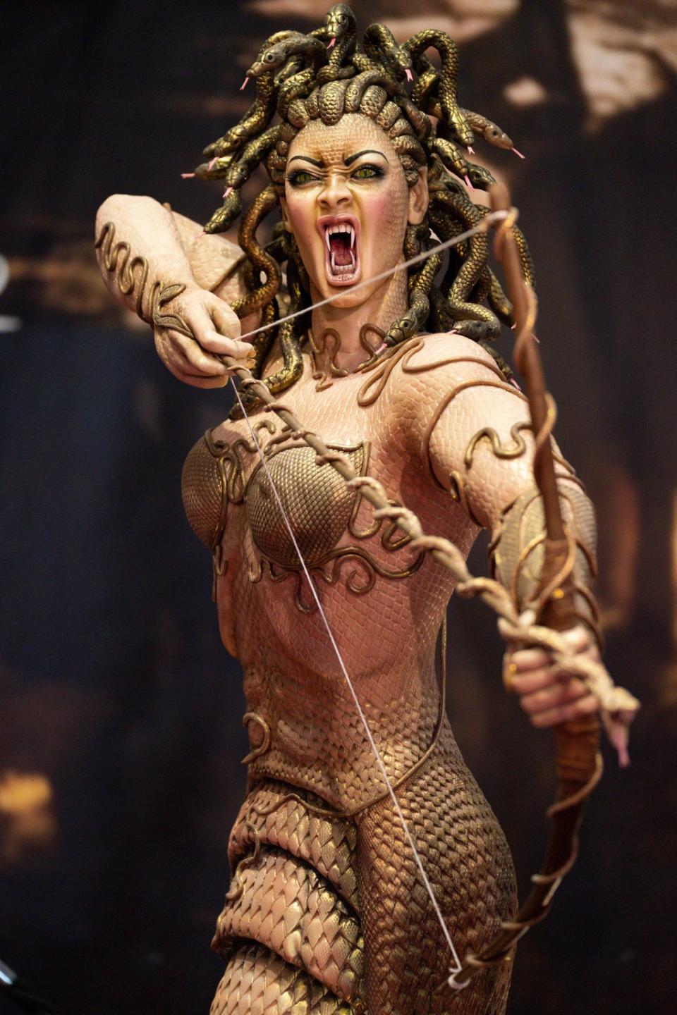 A life-sized cake of Medusa from Clash Of The Titans (Jacob King/PA) (PA Wire)