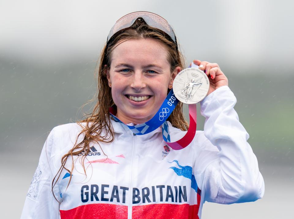 Georgia Taylor-Brown overcame a puncture to grab second place in the women’s triathlon (PA Wire)